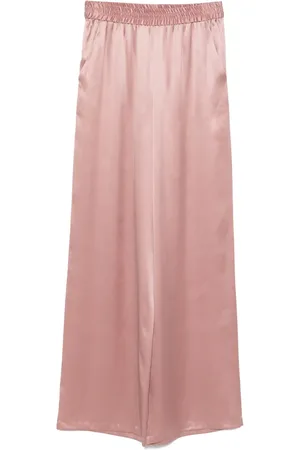 ELEVENTY Pantalones de seda liso