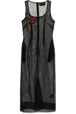 Simone Rocha Vestido con cuello cuadrado