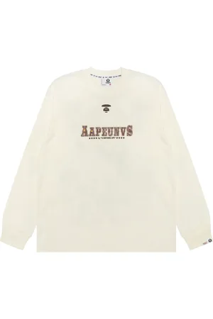 A Bathing Ape Playera con texto estampado