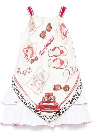 MONNALISA Vestido con estampado estilo ilustración