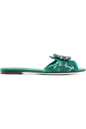 Dolce & Gabbana Sandalias con encaje y cristales