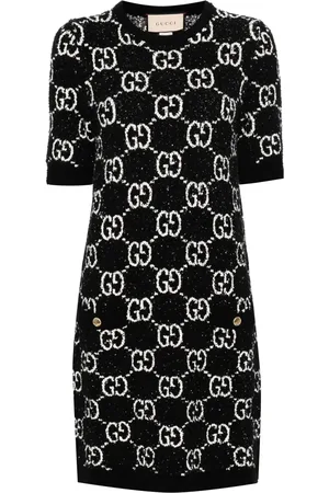 Gucci Vestido con motivo GG en jacquard