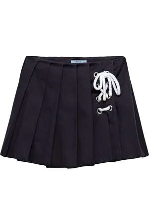Prada Falda corta plisada