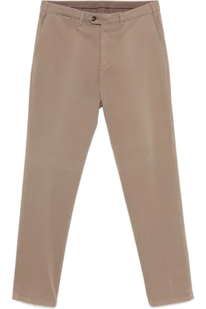 CANALI Pantalones chino con diseño de gabardina