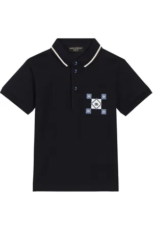 Dolce & Gabbana Playera tipo polo con logo estampado