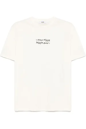 Msgm Playera con logo estampado