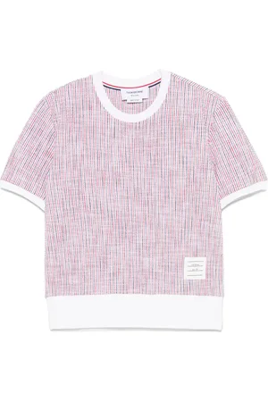 Thom Browne Playera de tweed manga corta