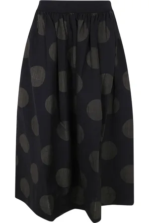 UMA WANG Falda midi con estampado de lunares
