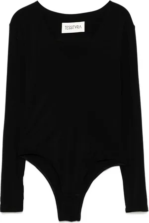 Tessitura Body Couture Body con cuello en V