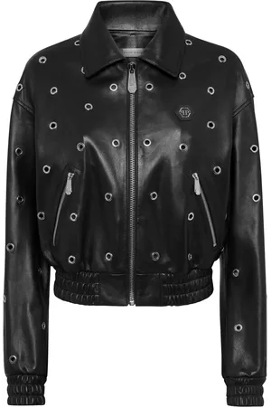 Philipp Plein Chamarra bomber con detalle de ojales