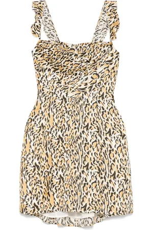 Maje Vestido corto con estampado de leopardo