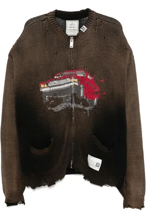Maison Mihara Yasuhiro Cárdigan tejido de intarsia
