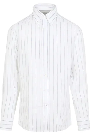 Brunello Cucinelli Camisa con rayas estampadas