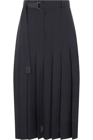 SACAI Falda midi con diseño plisado