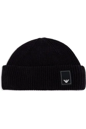 Emporio Armani Gorro tejido con parche del logo