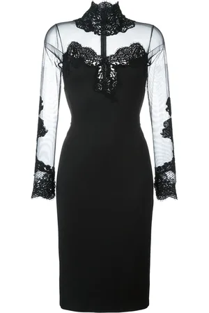 ERMANNO SCERVINO Sheer panel fitted dress