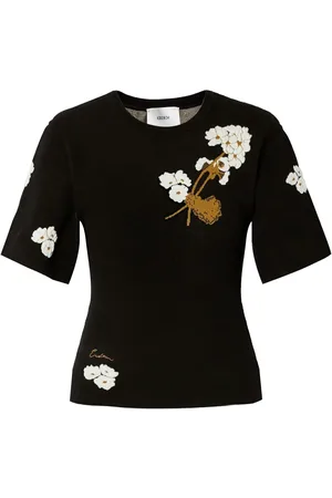 Erdem Playera con motivo floral en intarsia