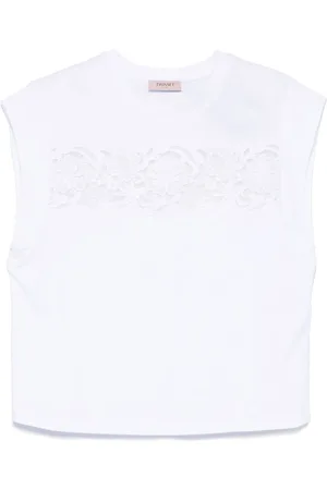 Twin-Set Playera con detalle de encaje