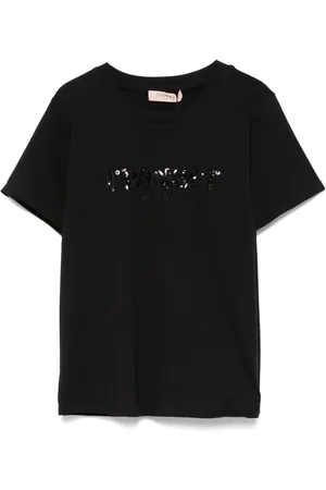 Twin-Set Playera con logo de lentejuelas