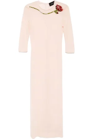 Simone Rocha Vestido estilo columna de malla