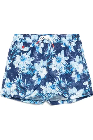 Kiton Shorts de playa con estampado floral