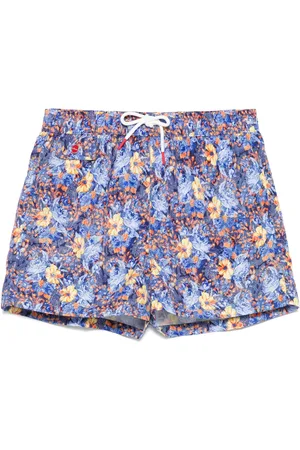 Kiton Shorts de playa con estampado floral