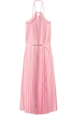 Twin-Set Vestido largo con diseño plisado