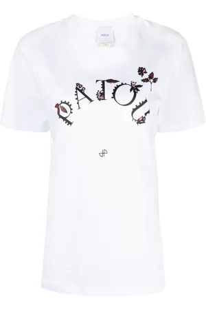Patou Playera con estampado floral y logo