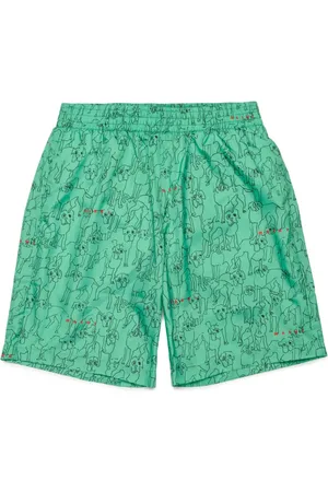 Marni Shorts de playa con perro estampado