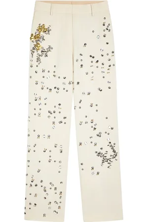 DRIES VAN NOTEN Pantalones con apliques