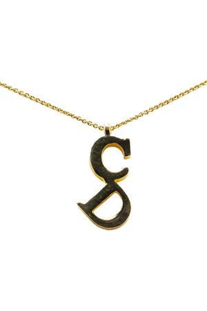 Dior Collar 20th Century Gold Plated CD Logo Pendant Necklace