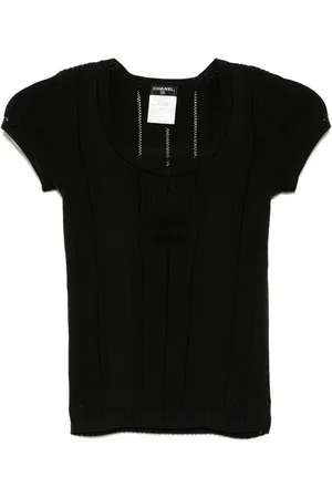 CHANEL Playera con cuello redondo 2003