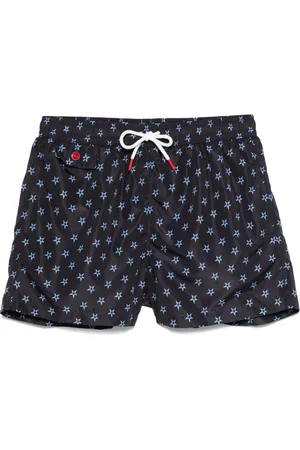 Kiton Shorts de playa con estrellas estampadas
