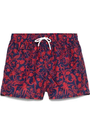 Kiton Shorts de playa con estampado floral