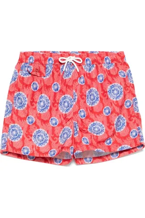 Kiton Shorts de playa con estampado de cachemira