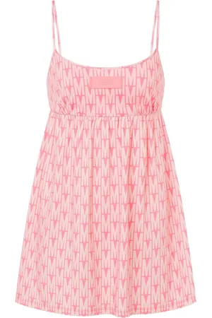 Moschino Vestido de noche con monograma estampado