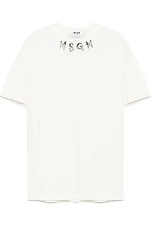 Msgm Playera con logo estampado