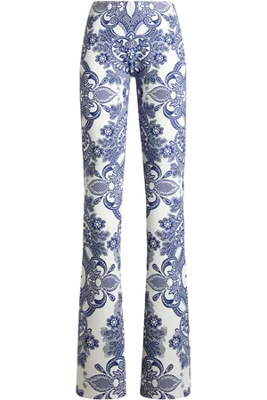 Etro Pantalones tejidos con motivo de encaje