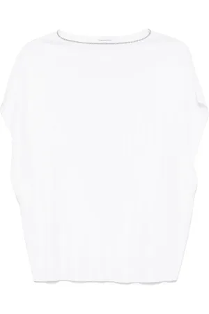 Fabiana Filippi Playera con detalle de mostacillas