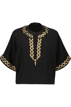 YVES SALOMON Blusa de seda bordada