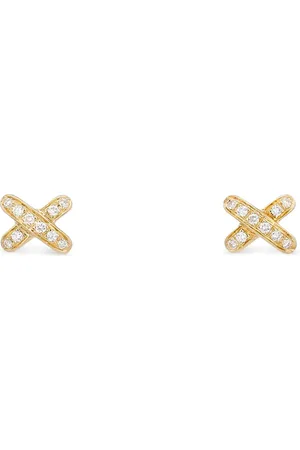 CHAUMET Aretes Lien pequeños en oro amarillo con diamantes