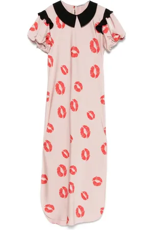 Parlor Vestido midi con beso estampado