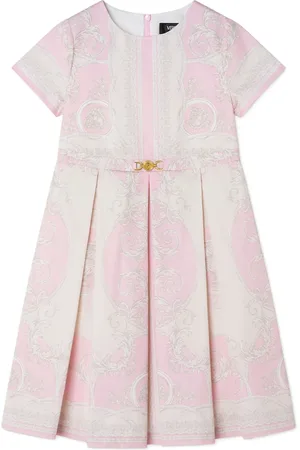 VERSACE Vestido plisado con estampado Barocco