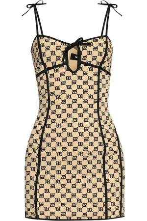 MISBHV Vestido corto con monograma estampado