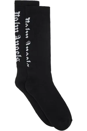 Palm Angels Calcetines con logo en intarsia