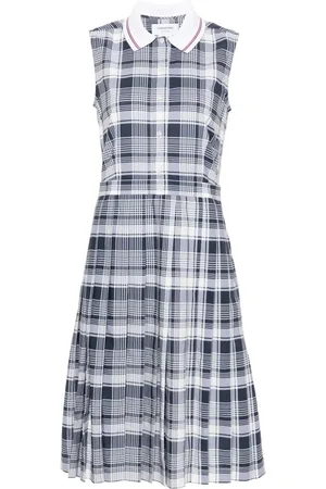 Thom Browne Vestido camisero plisado