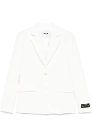 Msgm Blazer con motivo floral en jacquard