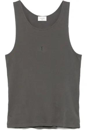 Saint Laurent Camiseta con bordado Cassandre