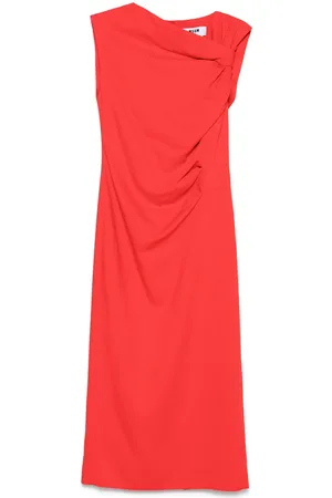 Msgm Vestido midi con diseño asimétrico