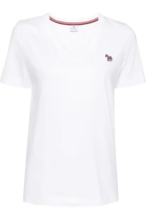 Paul Smith Playera con logo bordado y cuello en V